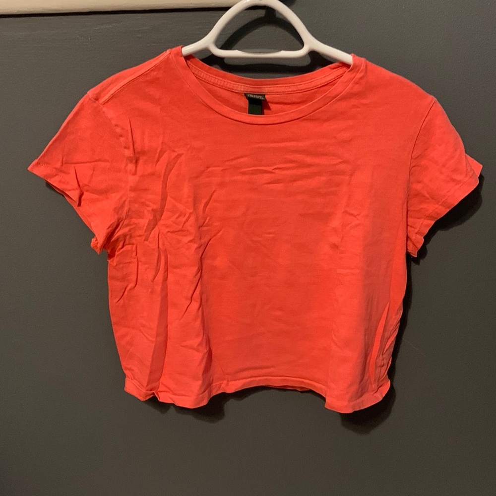 PLAIN PEACH CROP TOP